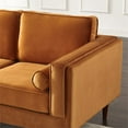 thumbnail image 6 of ASHCROFT Hudson 88" Mid Century Velvet Sofa Couch, Modern Pillow Back 3 Seater Sofa  with 2 Bolster Pillows, Living Room Bedroom Apartment Dorm Office, Orange, 6 of 7