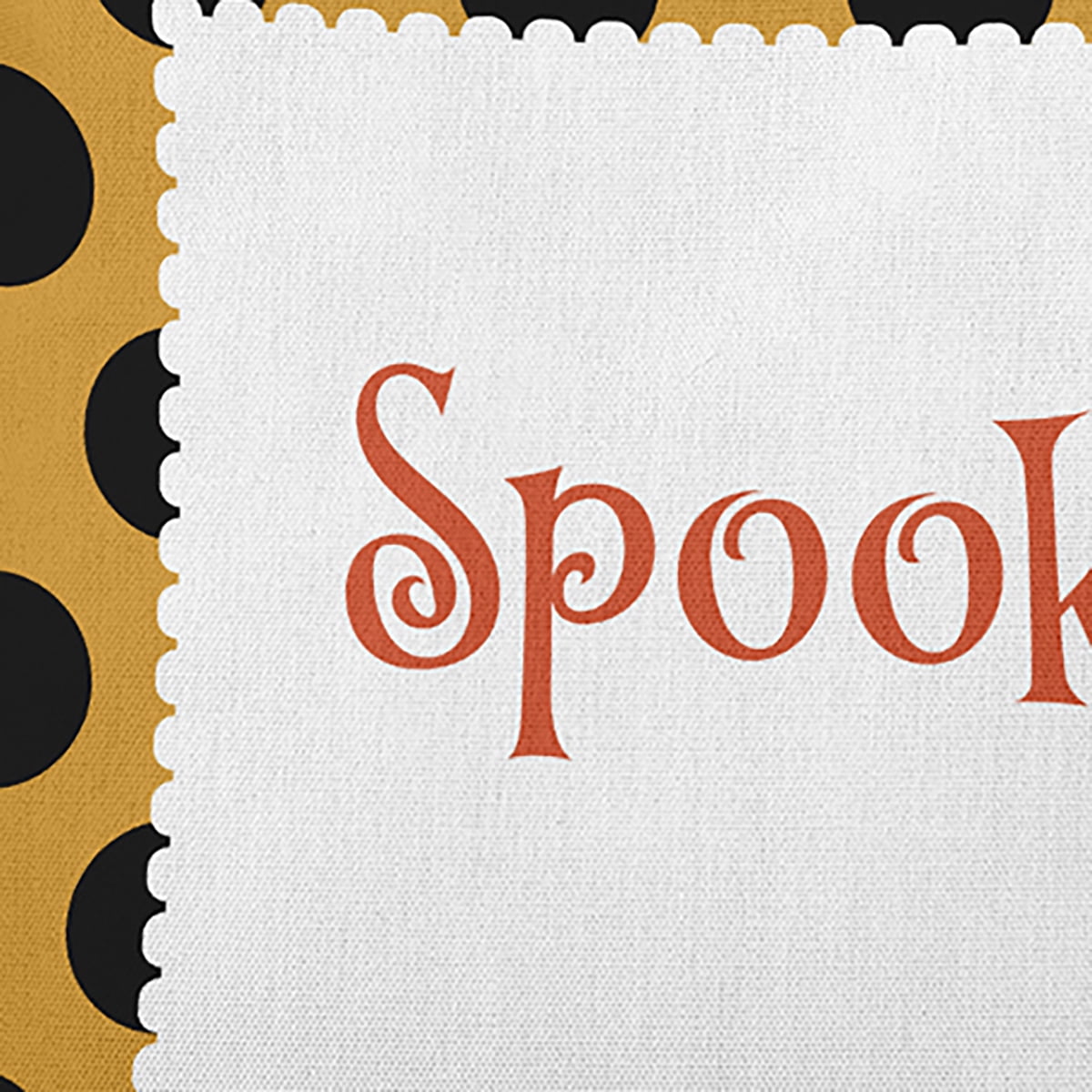 20" x 14" Simply Daisy Halloween Spooky Dots Polyester Accent Pillow, Golden Mustard Qty 1