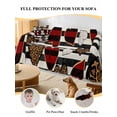 thumbnail image 4 of Valentine's Day Couch Cover for 2 Cushion Sofa, Black Red Strip Love Hearts Farmhouse Washable Loveseat Sofa Covers Slipcover for Sectional Sofas L-Shaped, Couch Throw Cover 71"x118", 4 of 9
