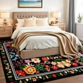 thumbnail image 5 of Bleum Cade 5'x7' Area Rugs for Living Room, Boho Floral Rug Ultra Soft Washable Rugs for Bedroom, Anti Slip Durable Carpet Home Decor for Dining Room,Black, 5 of 10