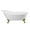White-Golden, variant on Vintage Tub & Bath Charlotte 67 Inch Cast Iron Slipper Clawfoot Tub - No Faucet Drillings