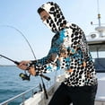 thumbnail image 4 of Rvwovn Men's UPF 50+ Hooded UV Protection Shirt with Mask, Camo Outdoor Fishing Sun Hoodie, 4 of 7