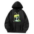 thumbnail image 4 of Sudadera con capucha para mujer, sudadera con capucha con cordón y dibujos animados gráficos, sudadera con capucha para senderismo, oficina, , S S, 4 of 10