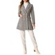 thumbnail image 2 of CHAQUETA BLAZER DE TWEED A CUADROS DOBLE BOTÓN CON SOLAPA NOTCH PARA MUJERES INSPIRADA EN CHIC M MARRÓN, 2 of 6