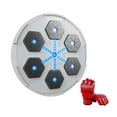 thumbnail image 4 of Máquina de boxeo, caja de música, diana de pared, diana de reacción iluminada, equipo de entrenamiento con guantes, entrenador de boxeo para kickboxin Gris con guantes rojos, 4 of 8