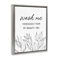thumbnail image 2 of Stupell Industries Eclectic Wash Me Thoroughly Scripture Gray Floating Frame Canvas Art, 17 x 21, by Lettered and Lined, 2 of 8