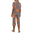 thumbnail image 7 of MINTREUS Women's Pajama Sets Short Sleeve Shirt and Capri Soft Pajama Sets with Pockets S-4XL, 7 of 7