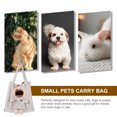 thumbnail image 2 of GOOHOCHY Bolsa pequeña para mascotas, bolsa de hombro portátil para gatitos al aire libre, bolsa de transporte para cachorros de lona suave, 2 of 7