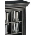 thumbnail image 3 of 20 Shot Glass Display Case Holder, Black Semigloss Finish, Countertop or Wall Mount, Open Front, Holds Double or Single Shot Glasses - MDF Wood (SHGSD20MB), 3 of 4