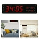 thumbnail image 4 of Reloj despertador digital grande de pared con timbre horario para dormitorio y sala de estar. 33x9x3cm, 4 of 7