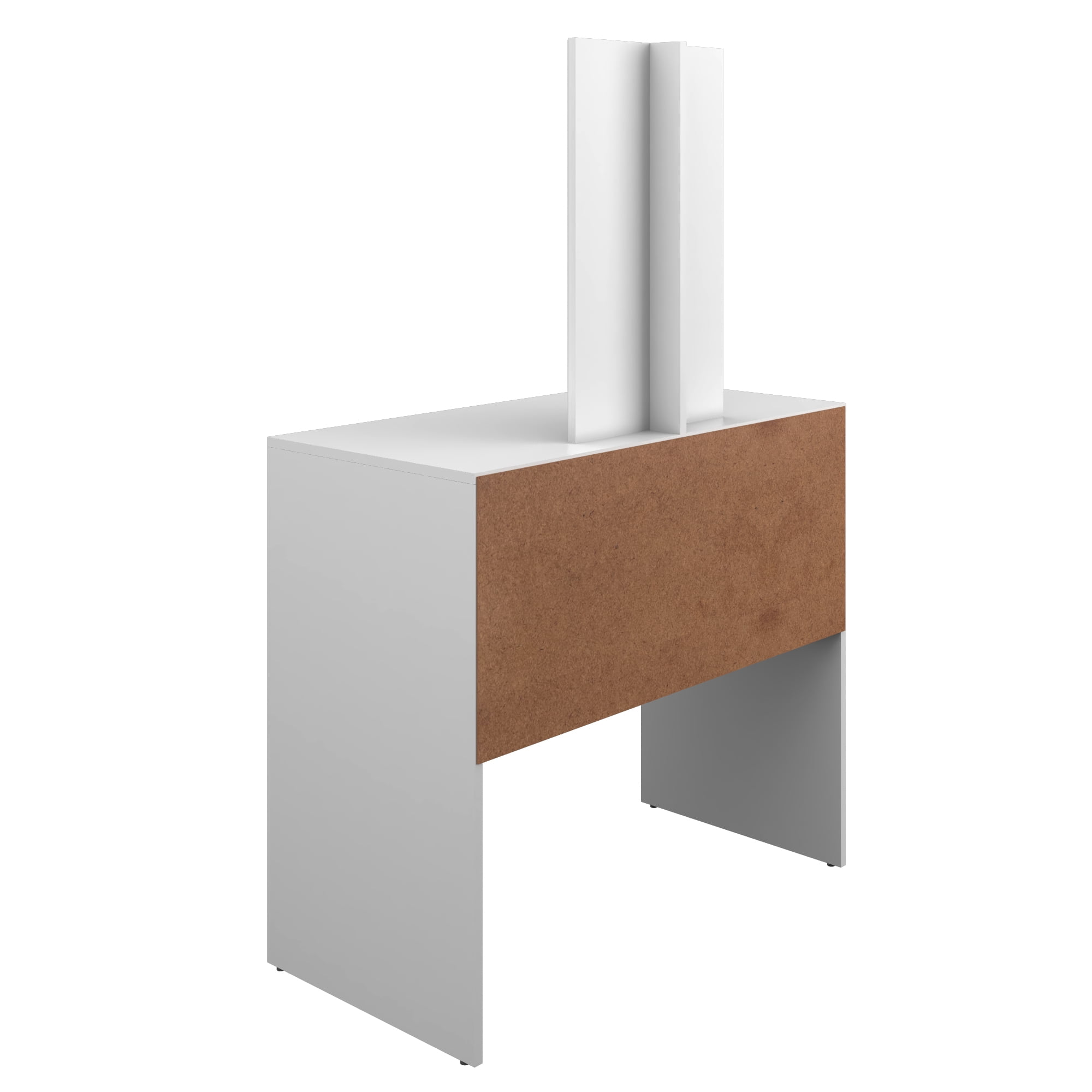 Boahaus Contemporary Vanity Set Dressing Table With Mirror 2 Drawers White