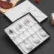 thumbnail image 2 of Juego de 6 cucharas de acero inoxidable plateado con cara feliz y expresión facial divertida grabada, ideal para cubiertos de 7,72 pulgadas, reutilizables, mangos largos, juego de metal, 2 of 7
