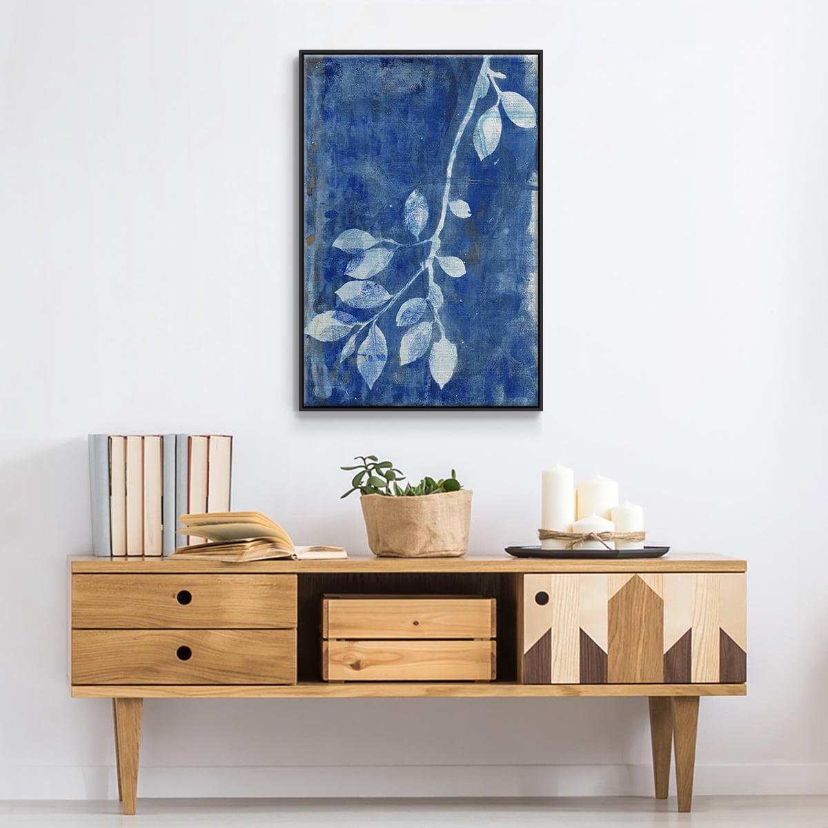 Branching Out XIX Framed Premium Gallery Wrapped Canvas - Ready to Hang - 27 x 41 - Black Floating Frame
