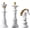 White, variant on Chess Piece Decor - Environmentally Friendly Resin Material - King, Queen, and Knight Statues, Chess Ornament for Home Decor (White)