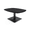Black Cypress w/Black Base, variant on Small Arc Boat Shaped Office Coffee Table 34"x45" Square Metal Base