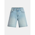 thumbnail image 5 of No Boundaries Relaxed Studded Denim Shorts, 7" Inseam, Women's, 5 of 5