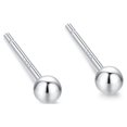 thumbnail image 1 of Pendientes de plata de ley S999, pendientes simples para mujer, pendientes pequeños de estrella y Luna Mori, pendientes de plata antibloqueo, 1 of 6