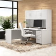 thumbnail image 6 of Hampton Heights 72W L Desk with Hutch and Drawers in White - Engineered Wood, 6 of 6