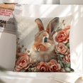 thumbnail image 6 of Rabbit flowerslinen throw pillowcase decoration pillowcase gifting preferred 18x18 inch cushion cover 2 sets sofa pillowcase sofa bedroom living room car, 6 of 8