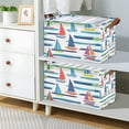 thumbnail image 2 of Yayeee Foldable Storage Basket for Shelves with Handles Waterproof Cloth Bins, Colorful Sailboats, 2 of 7
