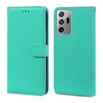 for Samsung Galaxy Note 20 Wallet Case with Wrist Strap Kickstand Magnetic Card Slots Phone Cover for Samsung Galaxy Note 20 (6.7 Inch),Skyblue
