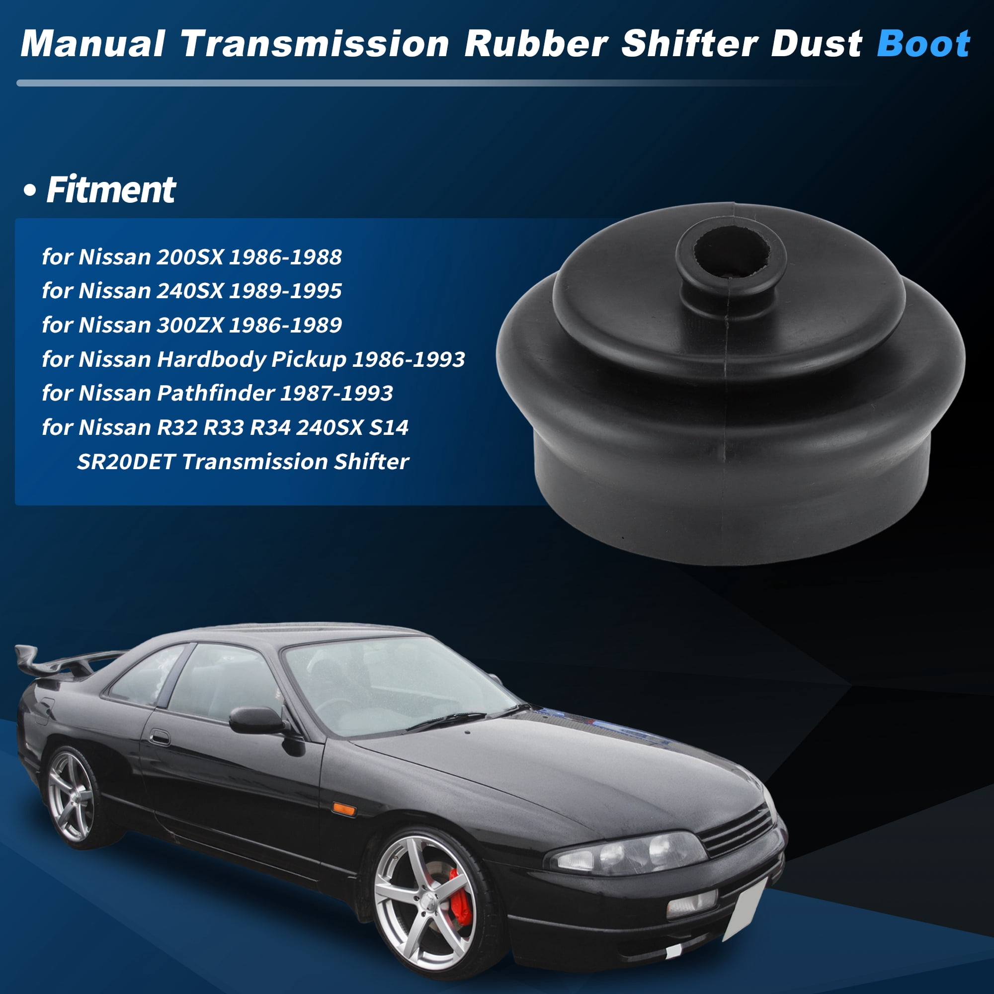 Unique Bargains Manual Transmission Shifter Dust Boot for Nissan 200SX 1986-1988