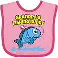 thumbnail image 3 of Inktastic Grandpa's Fishing Buddy (blue) Boys or Girls Baby Bib, 3 of 4