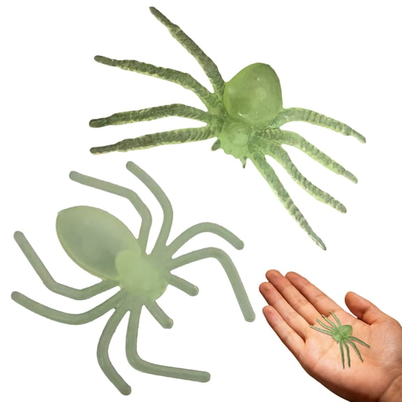 SeekLGT Halloween Spider Decorations, Luminous Fake Spider Props Glow in the Dark Plastic Spider for Halloween Party Decor, Indoor Outdoor Haunted House Yard Wall Table Prank Decoration 1 Pc