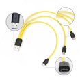 thumbnail image 2 of ZNTER 25cm 3 en 1 Cable Micro USB TPE Pure Copper Core 2A Cables de carga de alta velocidad para Android Methold DZ3524-00, 2 of 2