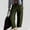 Army Green, variant on Corduroy Pants for Women Cropped Capris Pants Elastic High Waist Loose Wide Leg Pant Comfy Trousers with Pockets