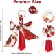 thumbnail image 2 of 2 llaveros con borlas y lazo de seda roja para bolso, decoración para mujer y niña., 2 of 9