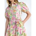 thumbnail image 4 of Free Assembly Women's and Women's Plus Cotton Mini Dress with Puff Sleeves, Sizes XS-4X, 4 of 5