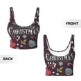 thumbnail image 6 of Rateoe Merry Christmas Print Womens' Sports Bras Scoop Neck Sports Vest- Padded U Back Seamless High Impact Support, 6 of 7