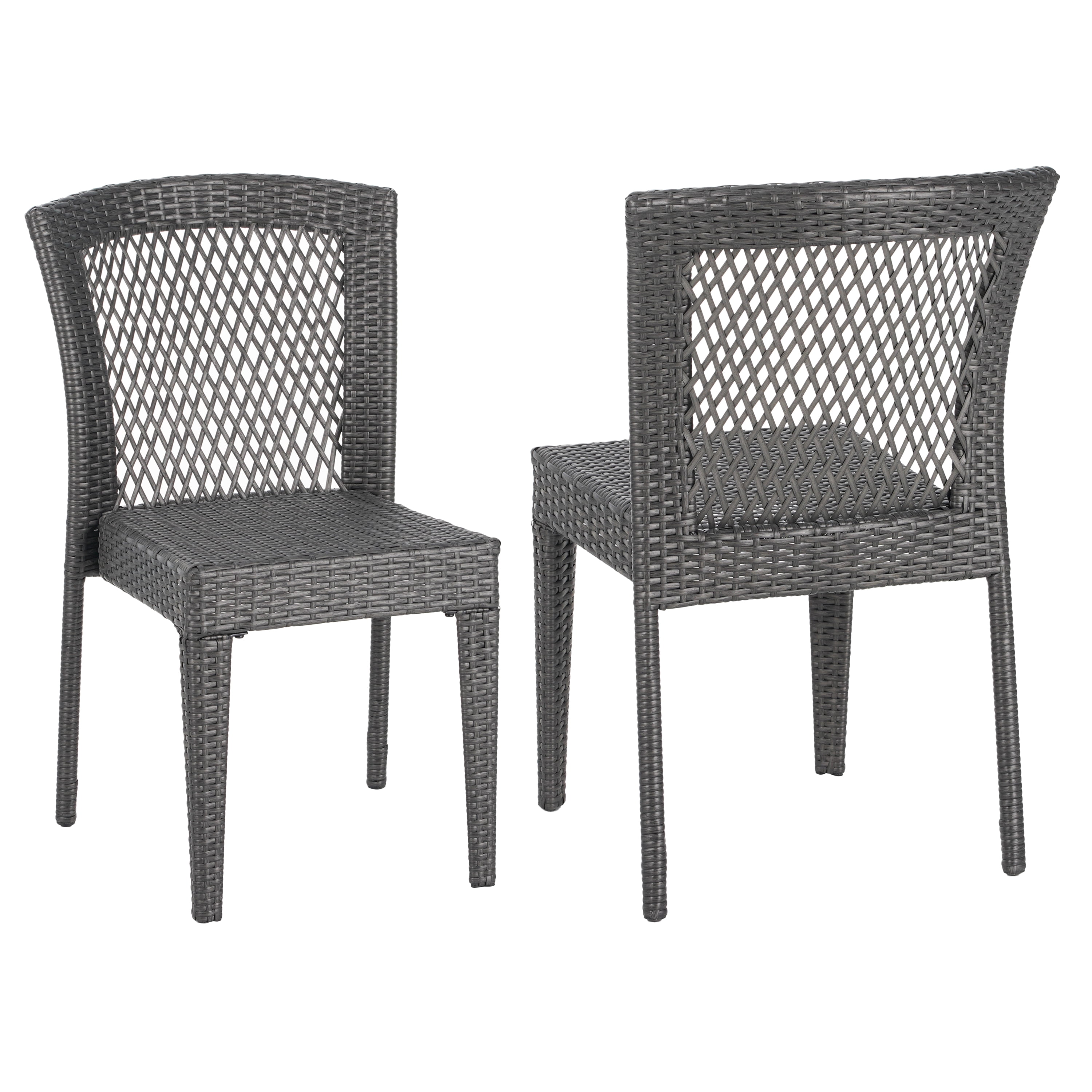 Euroco Euroco FARLEY STACKING SIDECHAIR,Set of 2,KD,GREY
