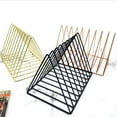 thumbnail image 3 of Magazine Rack Desk Organizer, Trianu Triangle Book Holder File Holder for Desk Modern Office Organizer, Desk Folder Organizer, Desktop File Sorter, Black, 3 of 7