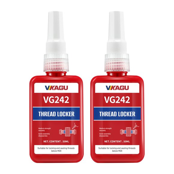 Fijador de roscas VIKAGU VG242 de resistencia media 50 ml, 2 piezas