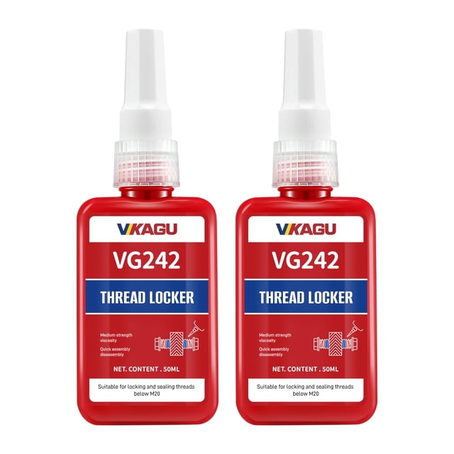 Fijador de roscas VIKAGU VG242 de resistencia media 50 ml, 2 piezas