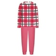 thumbnail image 6 of Gfyviroh Womens 2 Piece Pajama Set Long Sleeve Tops and Cuffed Pants Pjs Plaid Loungewear Sleepwear Sets, 6 of 7