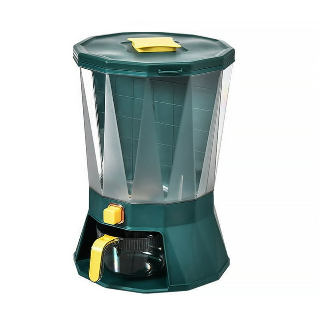 Yuarrent Contenedor de granos para cocina, caja de almacenamiento giratoria de 360 °, dispensador de compartimentos, cubo, organizador de encimera Organizadores de utensilios de cocina Yuarrent HA062113-00B