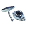 thumbnail image 1 of JR Door Catch 10314 Angled Plunger Style; 4.75 Inch Length; Zinc Plated; Steel; Rubber Socket; With Mounting Screws; Packaged, 1 of 3