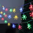 thumbnail image 2 of Qoosea Solar Lights Outdoor, Waterproof 100 LED Snowflake Fairy Lights, 39 ft Outdoor Christmas Decoration, String Lights for Party, Patio, Room Decor, 2 of 10