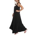 thumbnail image 2 of Doublju Women's Scoop Neck Ruffle Trim Maxi Long Dress (Plus Size Available), 2 of 4