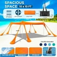 Beach Canopy Beach Tent Pop Up Shade 10x10ft Sun Shelter UPF50+ with 8
