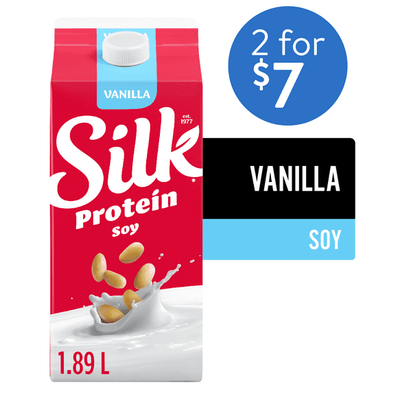 Silk Organic Soy Milk Alternative, Vanilla, Dairy Free, 1.89 L