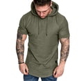 thumbnail image 2 of Minnieouse Sudadera con capucha de algodón para hombre Sudadera con capucha de algodón con capucha para el sudor Camisetas Verde SG, 2 of 6