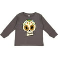 thumbnail image 3 of Inktastic Smiling Sugar Skull for Day of the Dead Boys or Girls Long Sleeve Toddler T-Shirt, 3 of 5