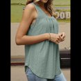 thumbnail image 4 of Camiseta Sin Mangas con Cuello Cuadrado y Volantes para Mujer, Camiseta Sin Mangas A Rayas, Informal, Holgada, de Verano Judías S, 4 of 9