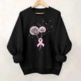 thumbnail image 2 of Sweatshirts for Women Breast Cancer Long Sleeve Round Neck Love Printed Loose Casual Hoodless Sweatshirt, 2 of 5