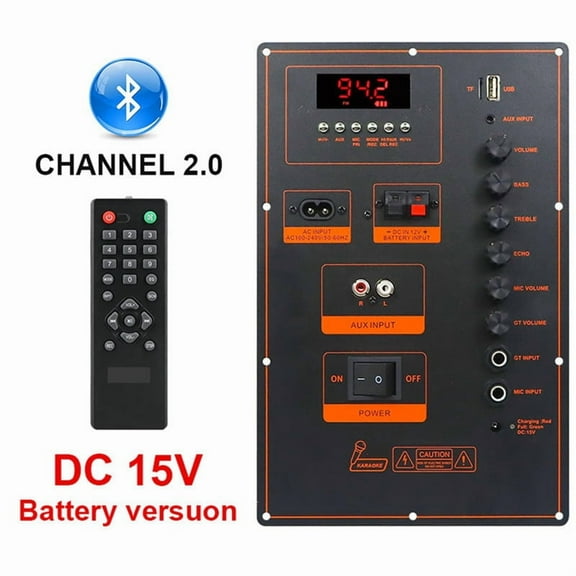 2x50W High Power -Bluetooth Amplifier Board Trolley Speaker Outdoor Audio Amp Module Dual Channel Stereo Amp