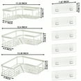 thumbnail image 5 of stusgo 3 Pack Corner Shower Caddy, Stainless Steel Adhesive Shower Organizer Corner Shower Shelves for Bathroom Storage(White), 5 of 6